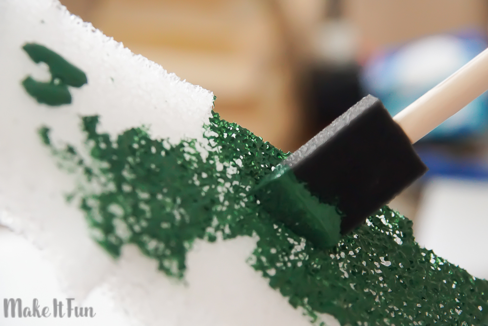 Foam Christmas Tree Decor - paint trees