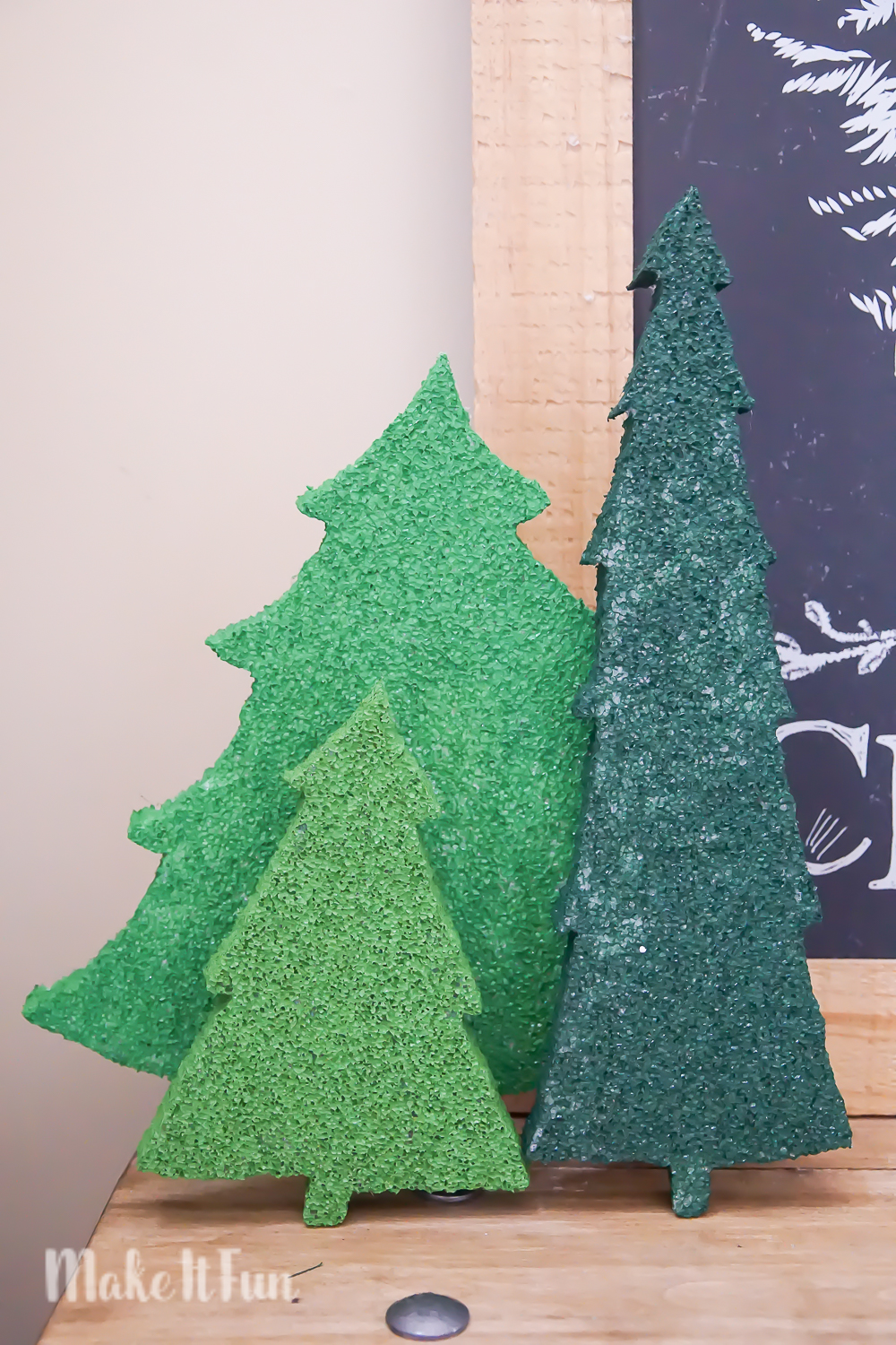 Foam Christmas Tree Decorations | Make It Fun Blog