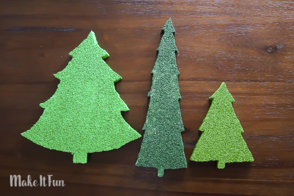 DIY Christmas Tree With Glitter Foam Sheet