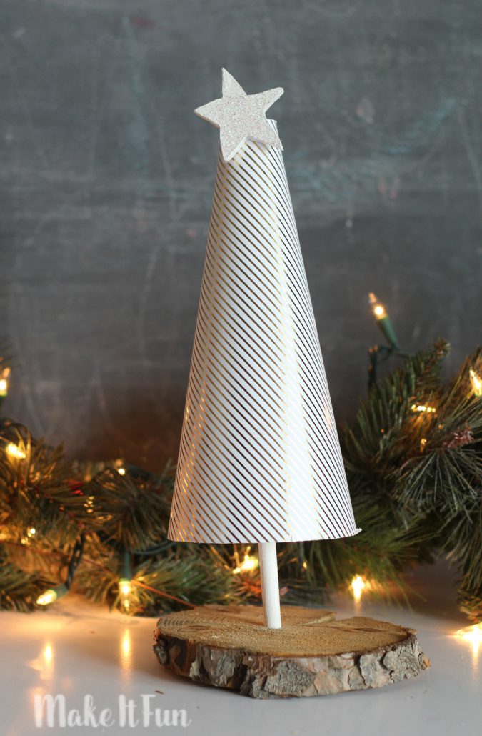 How to make a paper cone Christmas Tree for cheap! - A girl and a glue gun