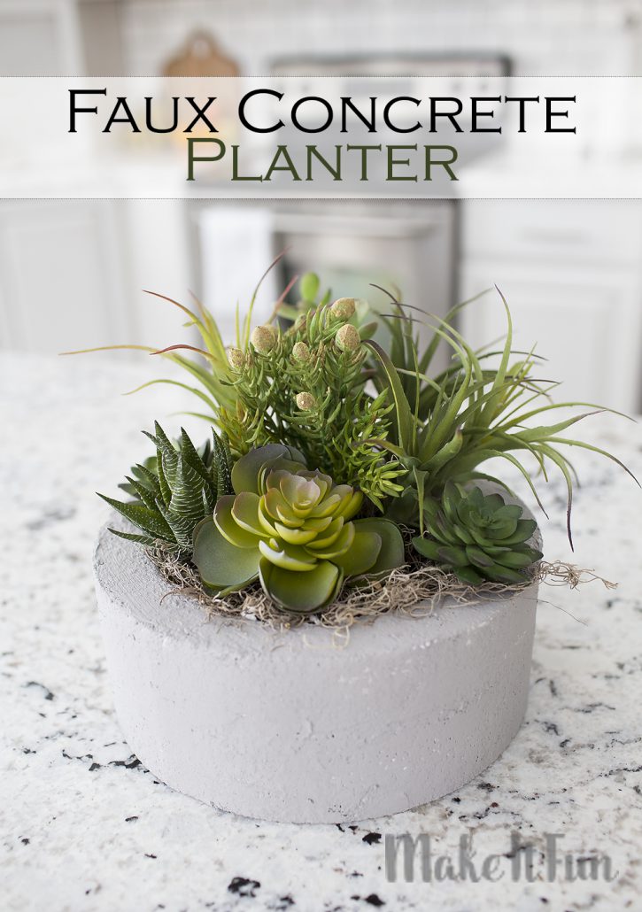 Faux Concrete Planter Make It Fun Blog