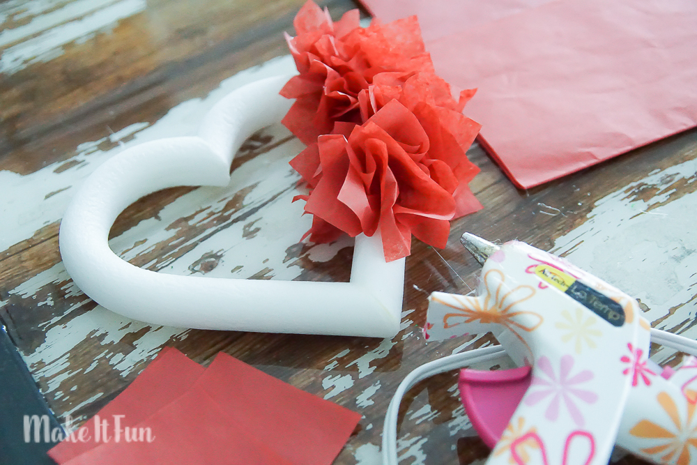 Tissue Paper Heart Decoration