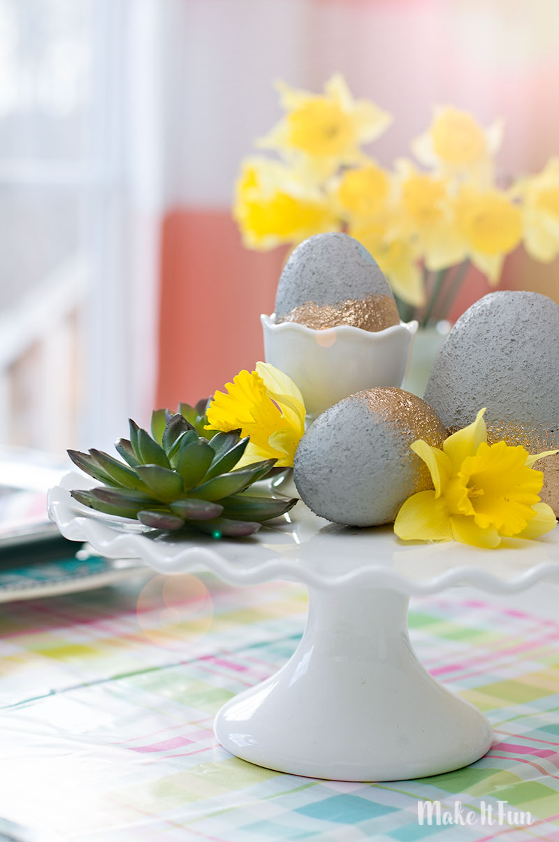 Faux Concrete Easter Eggs
