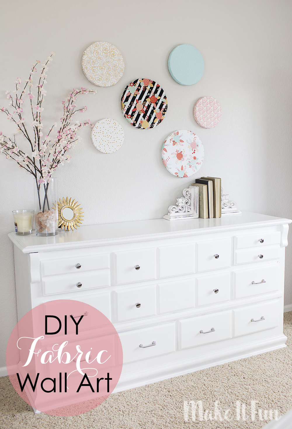 DIY Fabric Wall Art | Make It Fun Blog